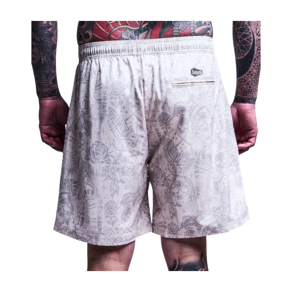 Sullen Clothing Creeping Death E-Waist Boardshorts - Off White