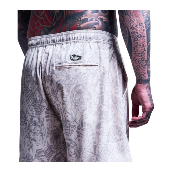 Sullen Clothing Creeping Death E-Waist Boardshorts - Off White