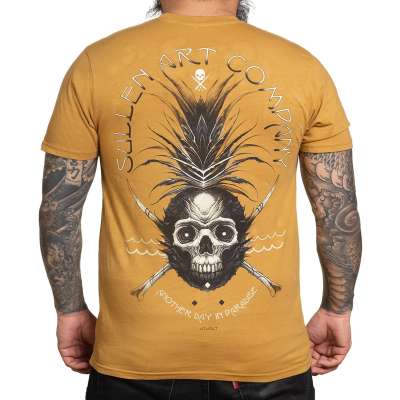 Maglietta Sullen Uomo - Ananas A Fette E Teschio - Corta, Morbida, Premium